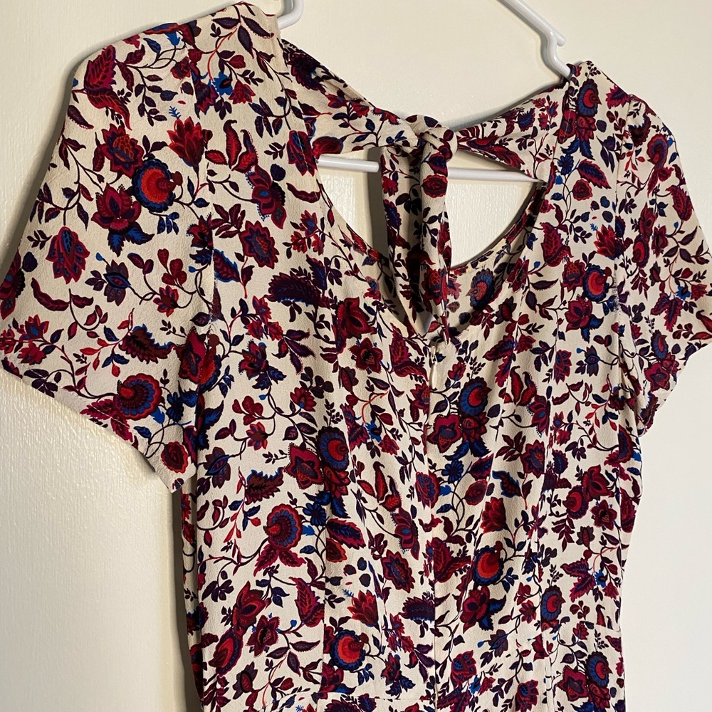 Jack Wills Floral Jumpsuit - Red and Blue